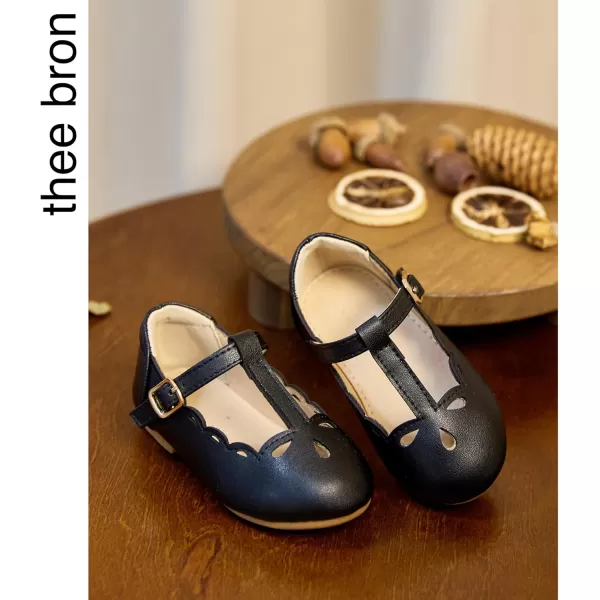 THEE BRON Girls TStrap Flats ToddlerLittle Kid Ballet Mary Jane Party Dress ShoesAf442black