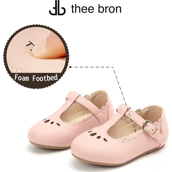 THEE BRON Girls TStrap Flats ToddlerLittle Kid Ballet Mary Jane Party Dress ShoesAg227beige
