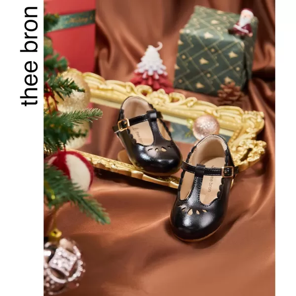THEE BRON Girls TStrap Flats ToddlerLittle Kid Ballet Mary Jane Party Dress ShoesAg227black