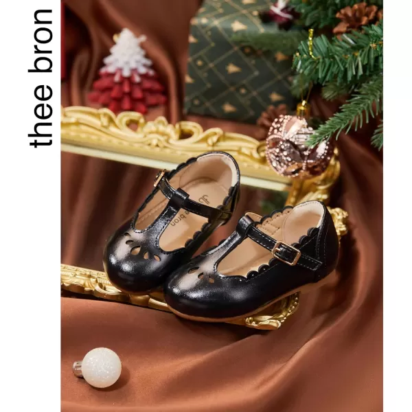 THEE BRON Girls TStrap Flats ToddlerLittle Kid Ballet Mary Jane Party Dress ShoesAg227black
