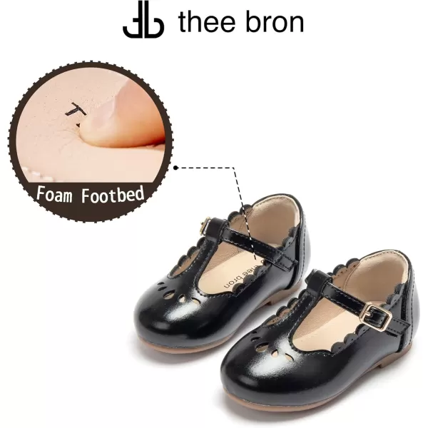 THEE BRON Girls TStrap Flats ToddlerLittle Kid Ballet Mary Jane Party Dress ShoesAg227black