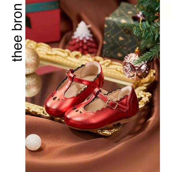 THEE BRON Girls TStrap Flats ToddlerLittle Kid Ballet Mary Jane Party Dress ShoesAg227red