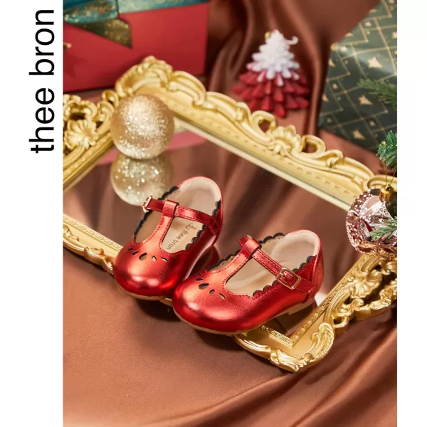 THEE BRON Girls TStrap Flats ToddlerLittle Kid Ballet Mary Jane Party Dress ShoesAg227red