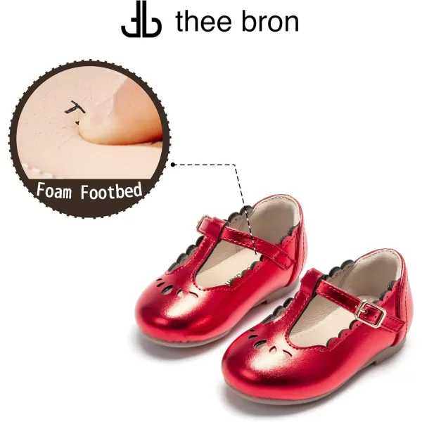 THEE BRON Girls TStrap Flats ToddlerLittle Kid Ballet Mary Jane Party Dress ShoesAg227red