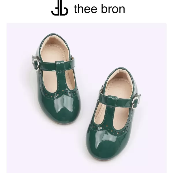 THEE BRON Girls TStrap Flats ToddlerLittle Kid Ballet Mary Jane Party Dress ShoesAg234green