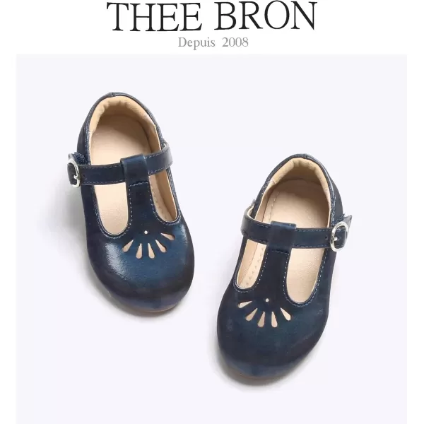 THEE BRON Girls TStrap Flats ToddlerLittle Kid Ballet Mary Jane Party Dress ShoesAg236blue