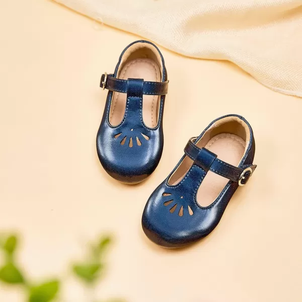 THEE BRON Girls TStrap Flats ToddlerLittle Kid Ballet Mary Jane Party Dress ShoesAg236blue