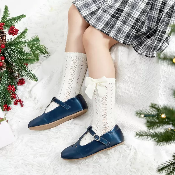 THEE BRON Girls TStrap Flats ToddlerLittle Kid Ballet Mary Jane Party Dress ShoesAg236blue