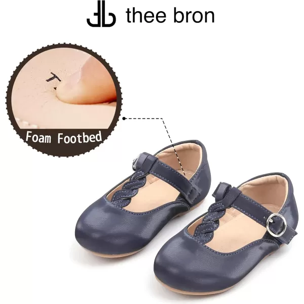 THEE BRON Girls TStrap Flats ToddlerLittle Kid Ballet Mary Jane Party Dress ShoesAg238blue