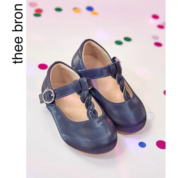 THEE BRON Girls TStrap Flats ToddlerLittle Kid Ballet Mary Jane Party Dress ShoesAg238blue