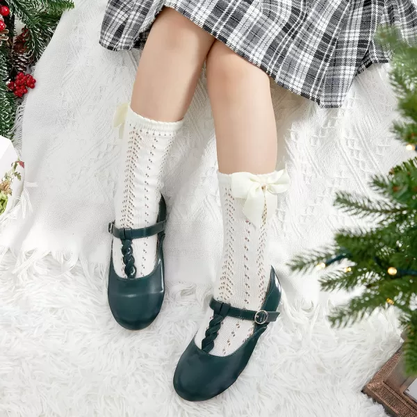 THEE BRON Girls TStrap Flats ToddlerLittle Kid Ballet Mary Jane Party Dress ShoesAg238green