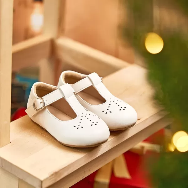 THEE BRON Girls TStrap Flats ToddlerLittle Kid Ballet Mary Jane Party Dress ShoesAg252beige