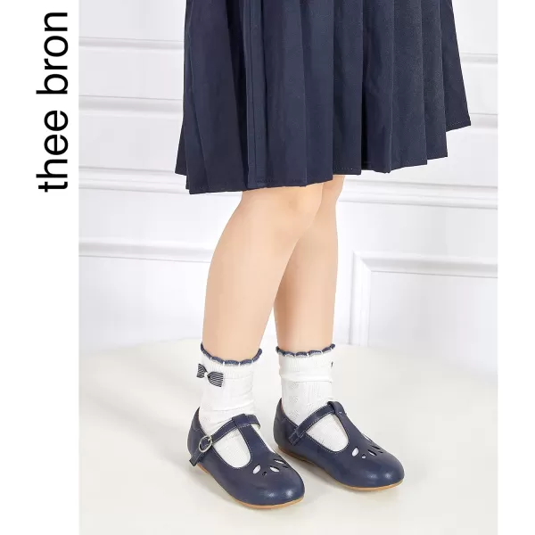 THEE BRON Girls TStrap Flats ToddlerLittle Kid Ballet Mary Jane Party Dress ShoesAg254blue
