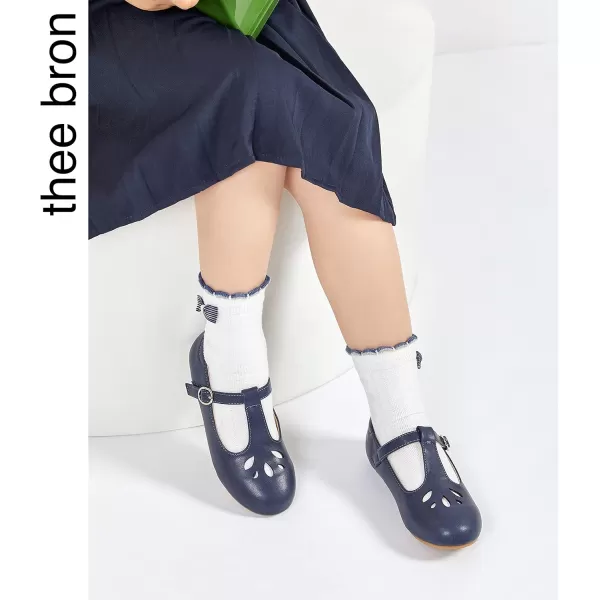 THEE BRON Girls TStrap Flats ToddlerLittle Kid Ballet Mary Jane Party Dress ShoesAg254blue