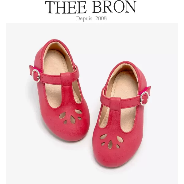 THEE BRON Girls TStrap Flats ToddlerLittle Kid Ballet Mary Jane Party Dress ShoesAg254pink