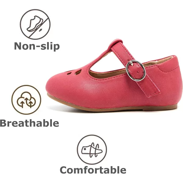 THEE BRON Girls TStrap Flats ToddlerLittle Kid Ballet Mary Jane Party Dress ShoesAg254pink
