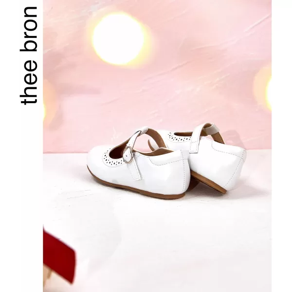 THEE BRON Girls TStrap Flats ToddlerLittle Kid Ballet Mary Jane Party Dress ShoesAx310white