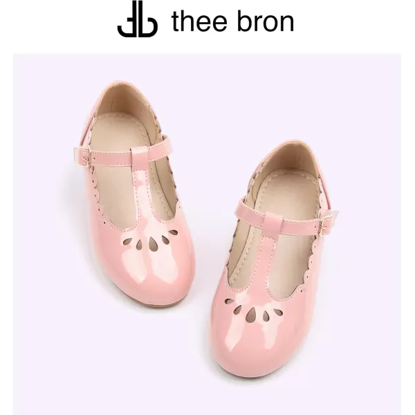 THEE BRON Girls TStrap Flats ToddlerLittle Kid Ballet Mary Jane Party Dress ShoesAx312pink