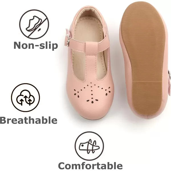 THEE BRON Girls TStrap Flats ToddlerLittle Kid Ballet Mary Jane Party Dress ShoesAx314pink