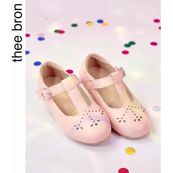 THEE BRON Girls TStrap Flats ToddlerLittle Kid Ballet Mary Jane Party Dress ShoesAx314pink