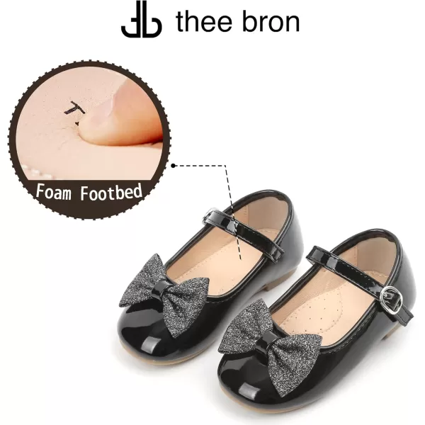 THEE BRON Girls ToddlerLittle Kid Ballet Mary Jane Flat Dress ShoesAf328black