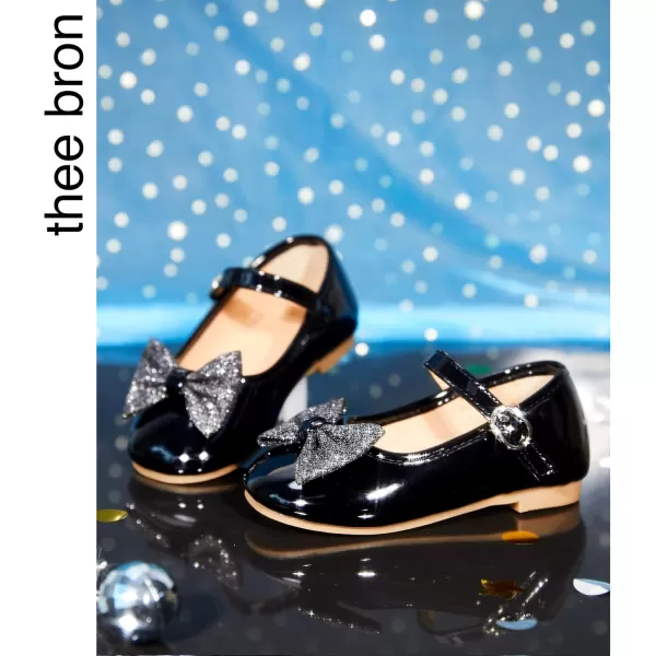 THEE BRON Girls ToddlerLittle Kid Ballet Mary Jane Flat Dress ShoesAf328black