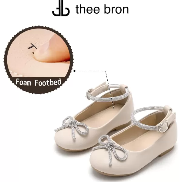 THEE BRON Girls ToddlerLittle Kid Ballet Mary Jane Flat Dress ShoesAf336beige