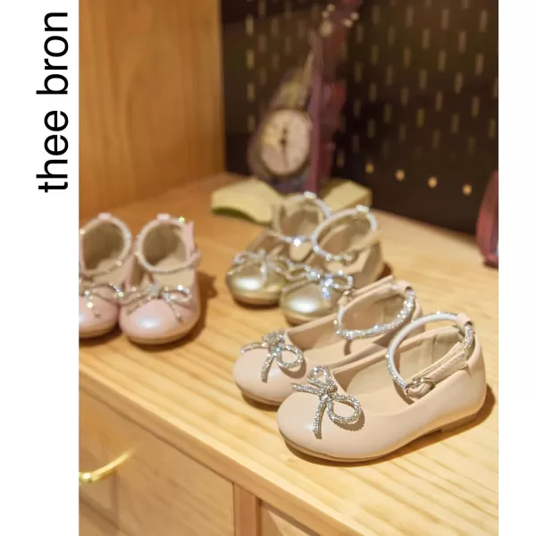 THEE BRON Girls ToddlerLittle Kid Ballet Mary Jane Flat Dress ShoesAf336beige