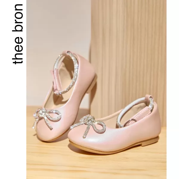 THEE BRON Girls ToddlerLittle Kid Ballet Mary Jane Flat Dress ShoesAf336pink