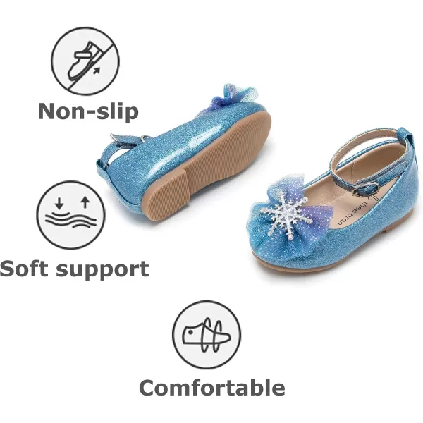 THEE BRON Girls ToddlerLittle Kid Ballet Mary Jane Flat Dress ShoesAf396blue