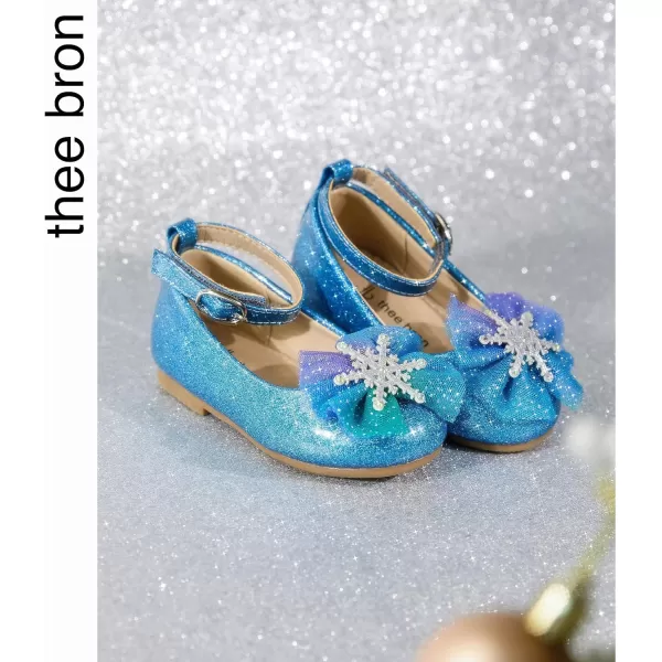 THEE BRON Girls ToddlerLittle Kid Ballet Mary Jane Flat Dress ShoesAf396blue