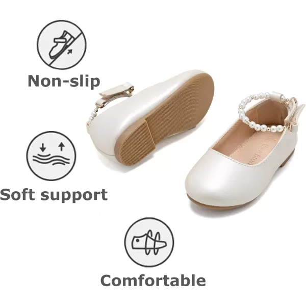 THEE BRON Girls ToddlerLittle Kid Ballet Mary Jane Flat Dress ShoesAf404beige
