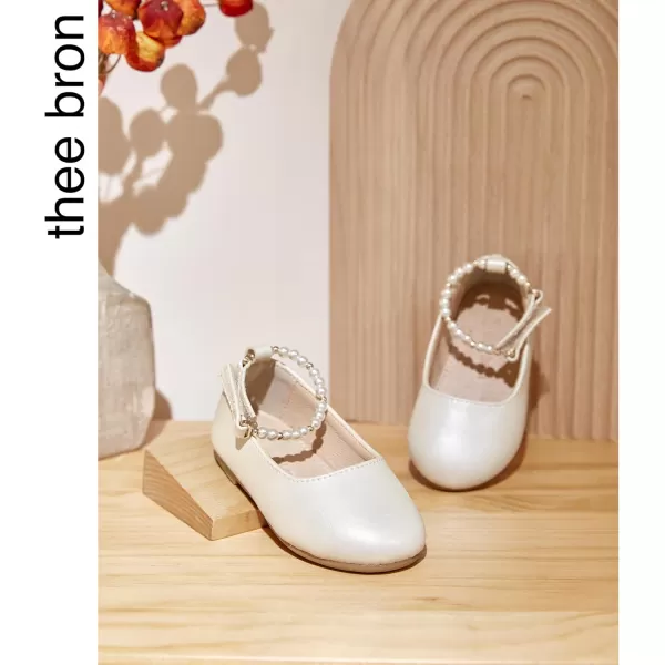 THEE BRON Girls ToddlerLittle Kid Ballet Mary Jane Flat Dress ShoesAf404beige