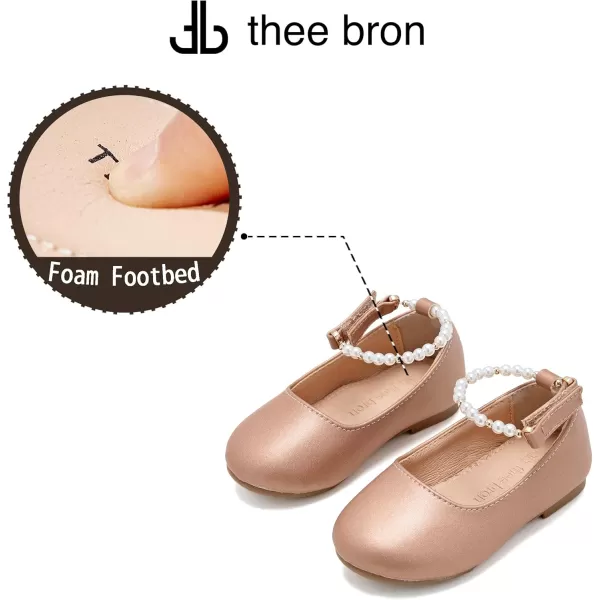 THEE BRON Girls ToddlerLittle Kid Ballet Mary Jane Flat Dress ShoesAf404champagne