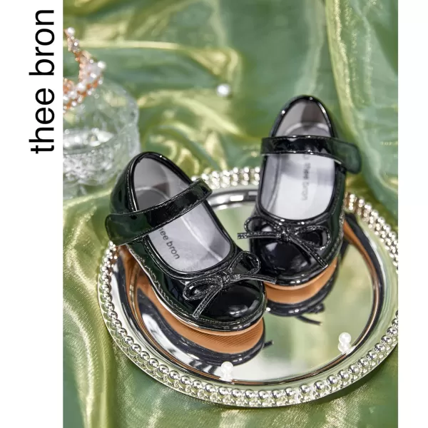 THEE BRON Girls ToddlerLittle Kid Ballet Mary Jane Flat Dress ShoesAf408black