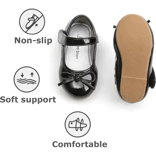 THEE BRON Girls ToddlerLittle Kid Ballet Mary Jane Flat Dress ShoesAf408black