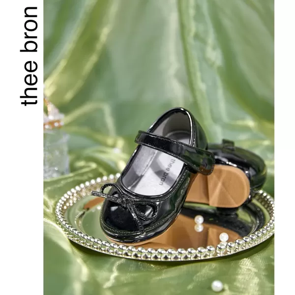 THEE BRON Girls ToddlerLittle Kid Ballet Mary Jane Flat Dress ShoesAf408black