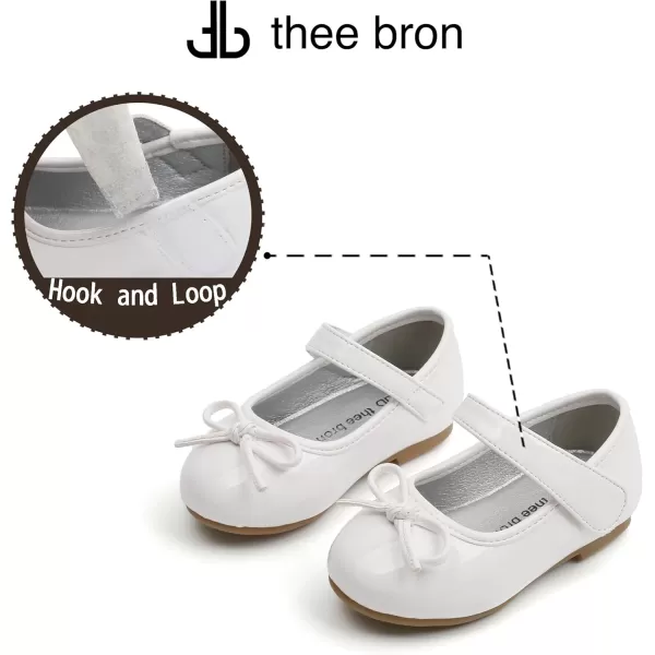 THEE BRON Girls ToddlerLittle Kid Ballet Mary Jane Flat Dress ShoesAf408white