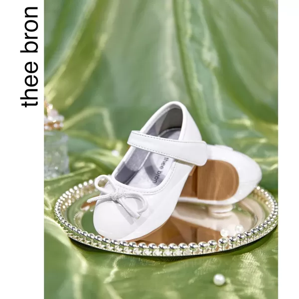 THEE BRON Girls ToddlerLittle Kid Ballet Mary Jane Flat Dress ShoesAf408white