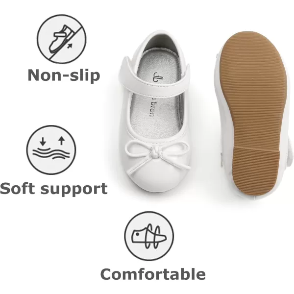 THEE BRON Girls ToddlerLittle Kid Ballet Mary Jane Flat Dress ShoesAf408white
