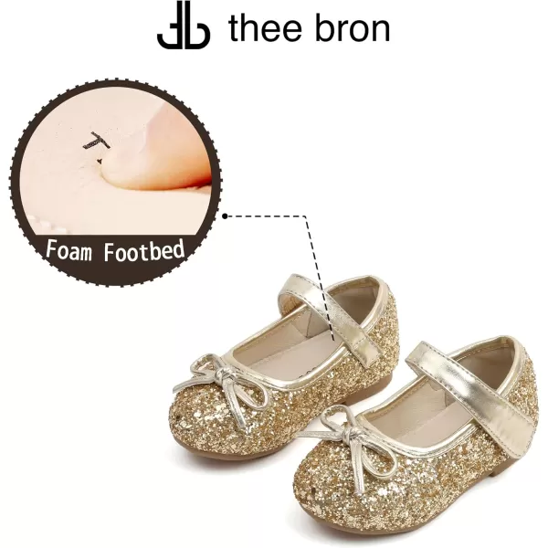 THEE BRON Girls ToddlerLittle Kid Ballet Mary Jane Flat Dress ShoesAf410gold