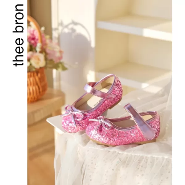 THEE BRON Girls ToddlerLittle Kid Ballet Mary Jane Flat Dress ShoesAf410pink