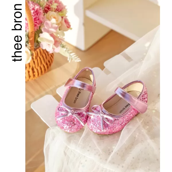 THEE BRON Girls ToddlerLittle Kid Ballet Mary Jane Flat Dress ShoesAf410pink