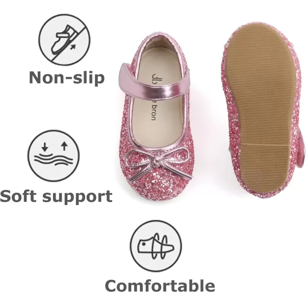 THEE BRON Girls ToddlerLittle Kid Ballet Mary Jane Flat Dress ShoesAf410pink