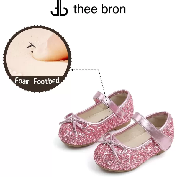 THEE BRON Girls ToddlerLittle Kid Ballet Mary Jane Flat Dress ShoesAf410pink