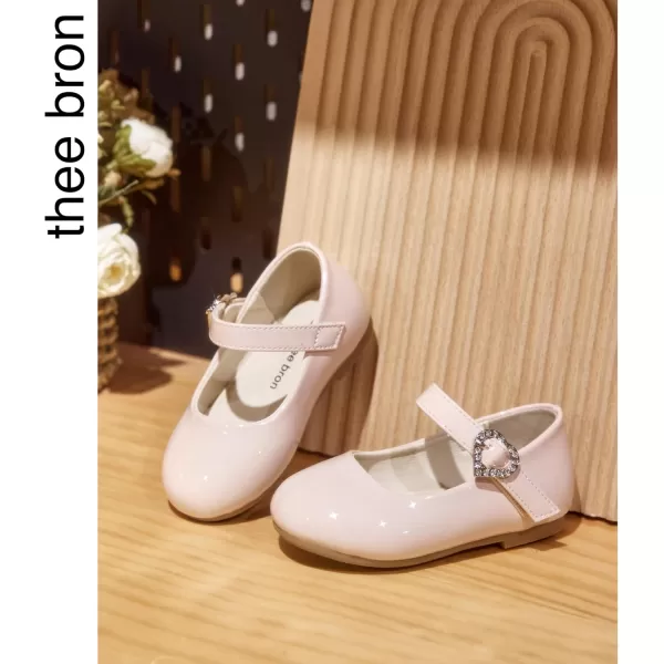 THEE BRON Girls ToddlerLittle Kid Ballet Mary Jane Flat Dress ShoesAf416apricot
