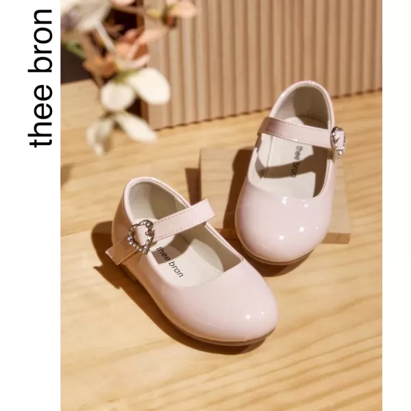 THEE BRON Girls ToddlerLittle Kid Ballet Mary Jane Flat Dress ShoesAf416apricot