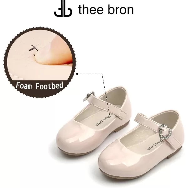 THEE BRON Girls ToddlerLittle Kid Ballet Mary Jane Flat Dress ShoesAf416apricot
