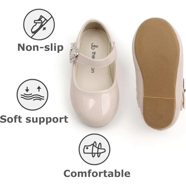 THEE BRON Girls ToddlerLittle Kid Ballet Mary Jane Flat Dress ShoesAf416apricot