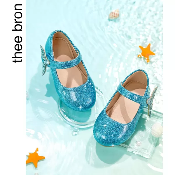 THEE BRON Girls ToddlerLittle Kid Ballet Mary Jane Flat Dress ShoesAf422elsa Blue